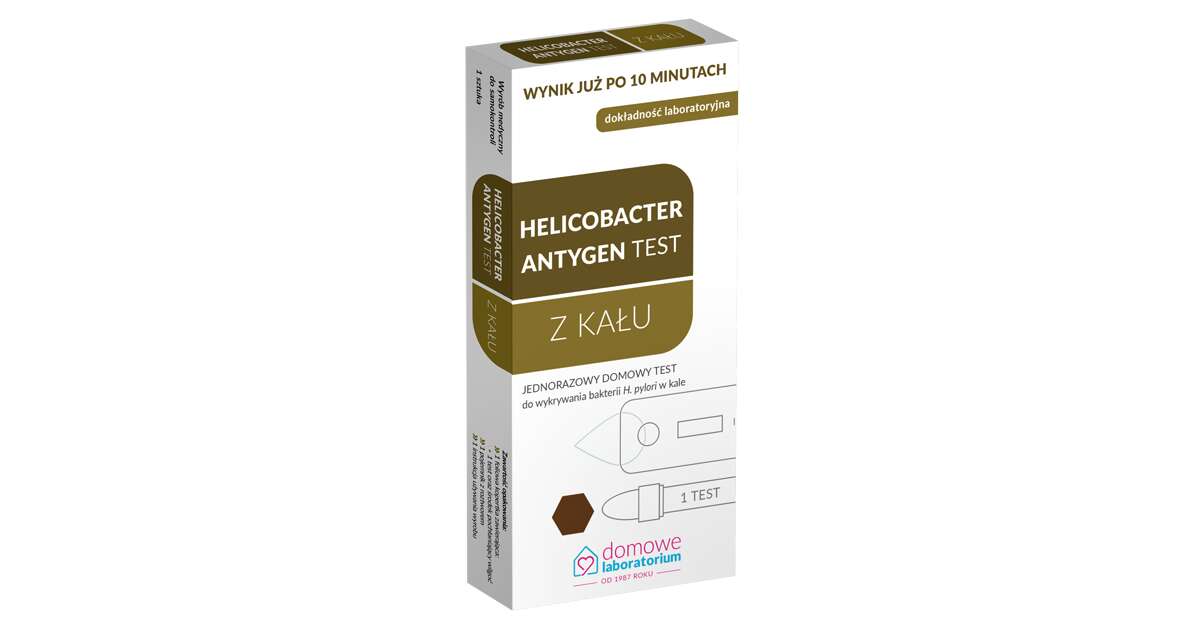 Test Helicobacter Antygen z kału, 1 sztuka ulotka, cena i opinie